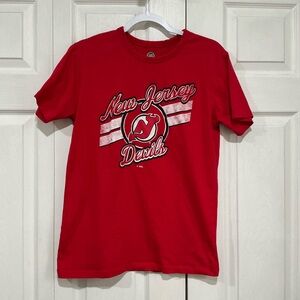 🤎 NHL New Jersey Devils Red T-shirt - Medium